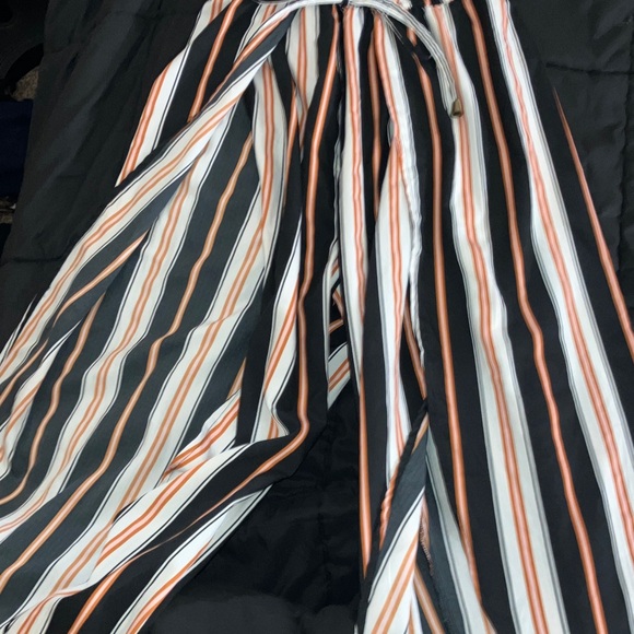 Blush Black, White, and Orange Striped Top - Picture 3 of 4